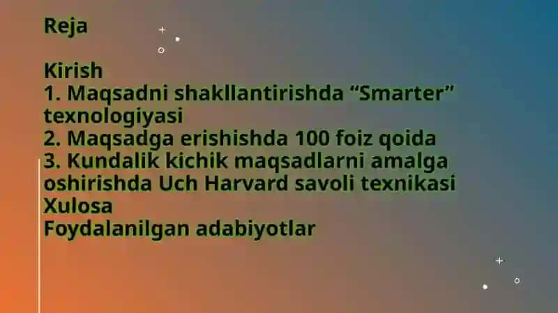 Uch Harvardsavoli texknikasi 2