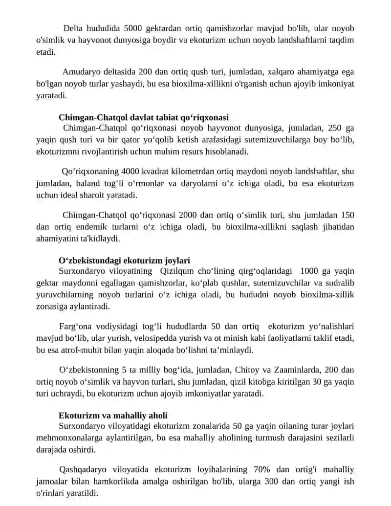 Fargʻona vodiysining ekoturizm potentsiali 2