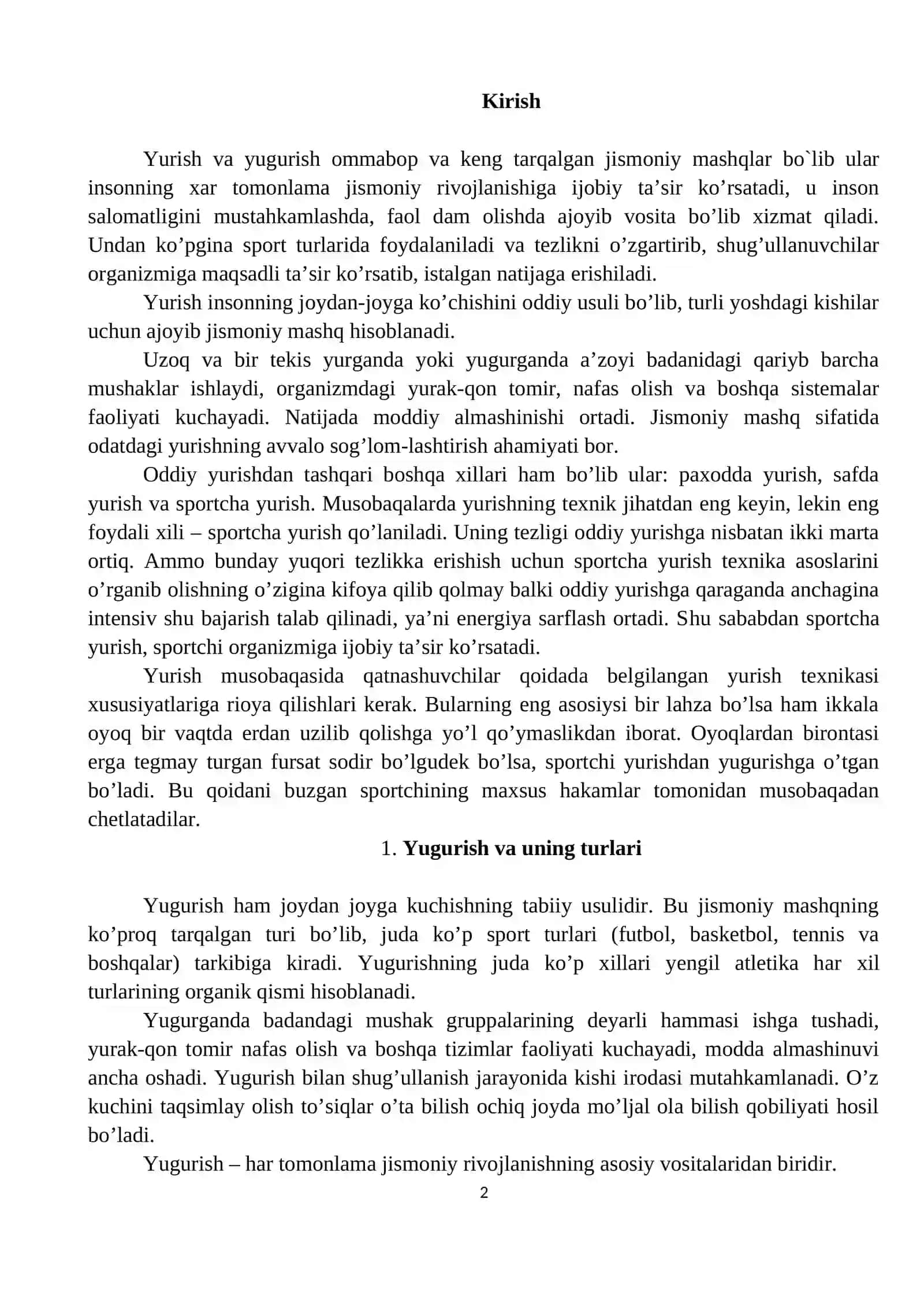 Sportcha yurish texnikasi ni o`rgatish uslubiyati 2