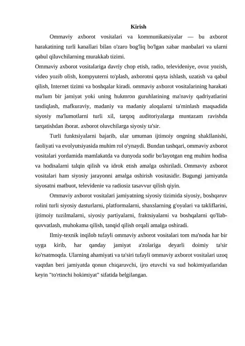 Ommaviy axborot vositalari 2
