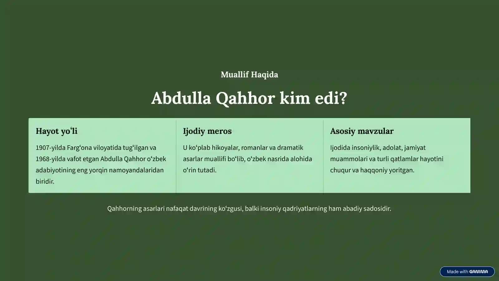 Abdulla Qahhor: “Oʻgʻri” hikoyasi va muallif hayoti 2