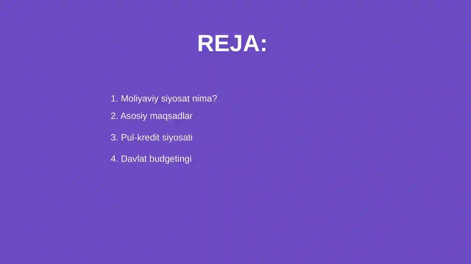 Moliyaviy siyosat 2
