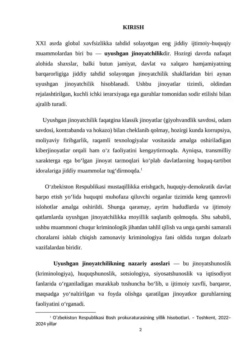 UYUSHGAN JINOYATCHILIKLIKNING KIRIMINOLOGIK TAVSIFI VA UNING OLDINI OLISH 2