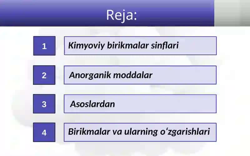 Kimyoviy birikmalar sinflari 2