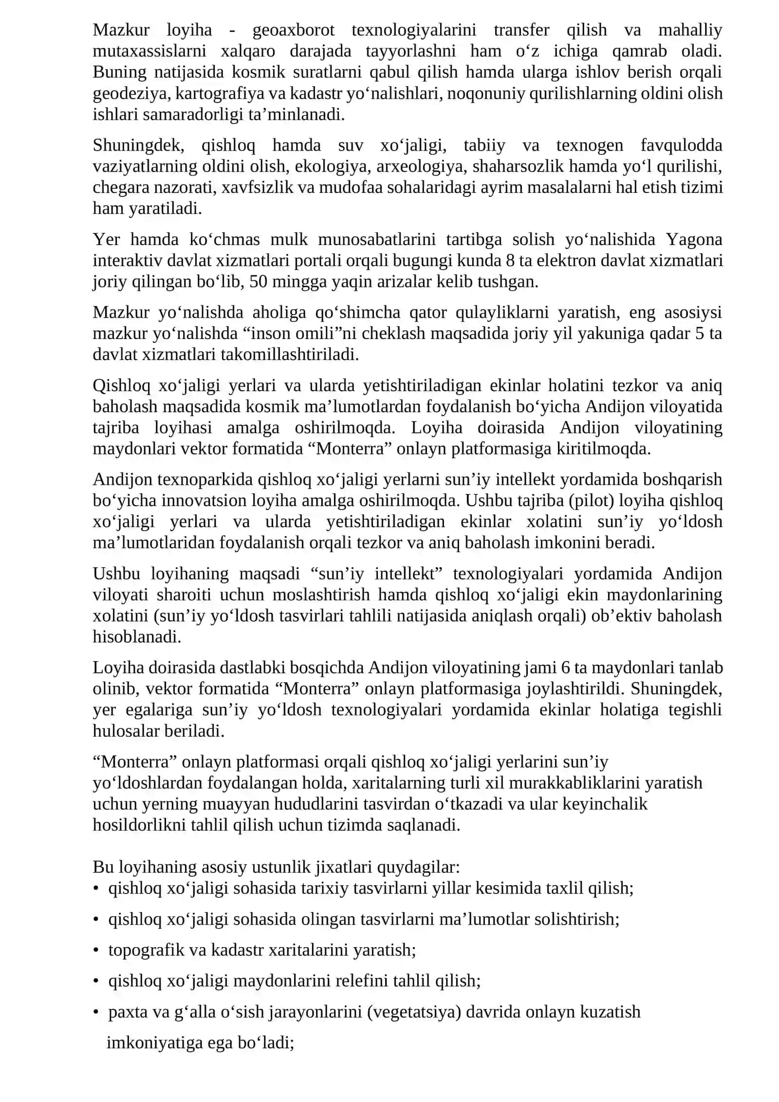 Raqamli texnologiyalar qishloq xo`jaligida 2