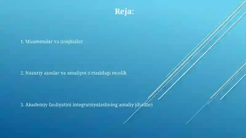 Akademik faoliyat integratsiyasi: nazariya va amaliyot uyg'unligi 2
