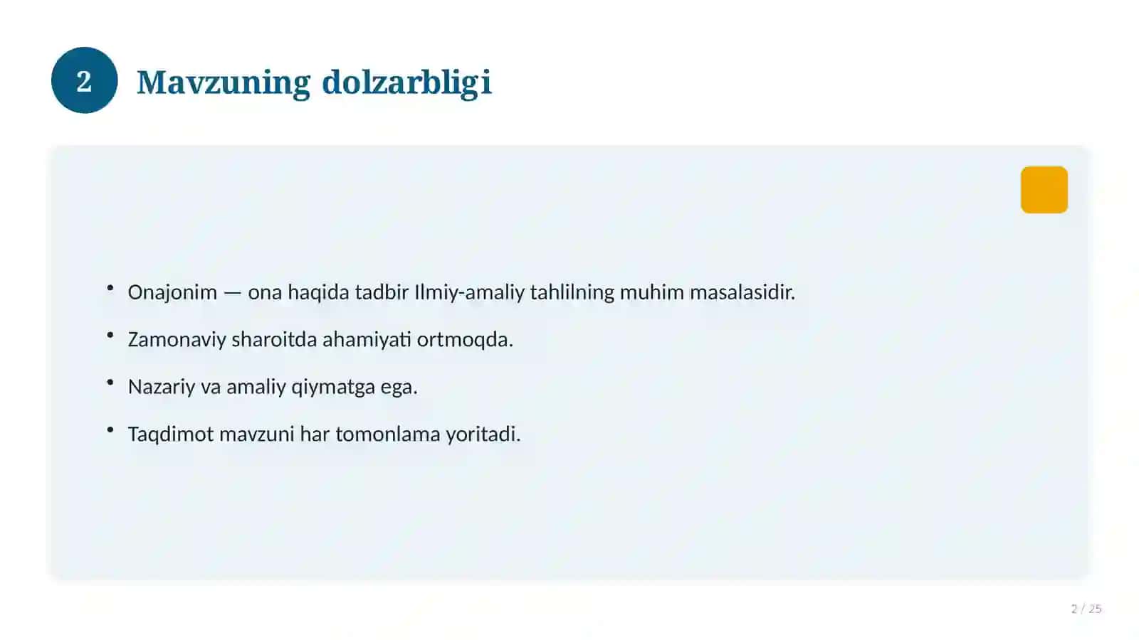 Onajonim - ona haqida tadbir 2