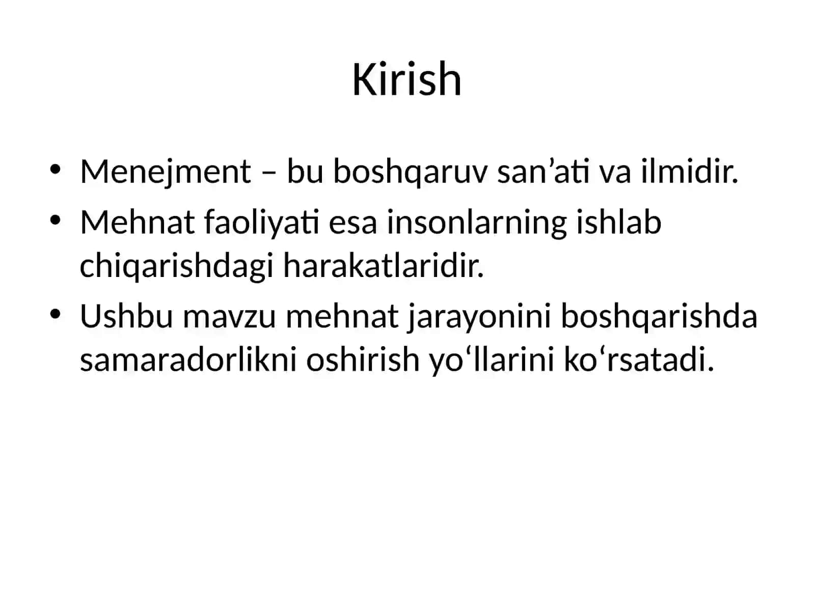 Mehnat faoliyatida menejment 2