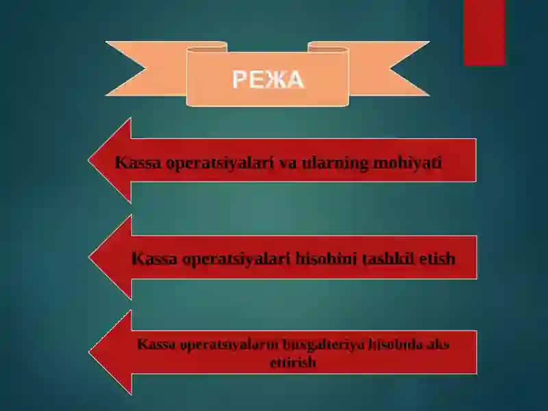 Kassa operatsiyalari hisobi 2