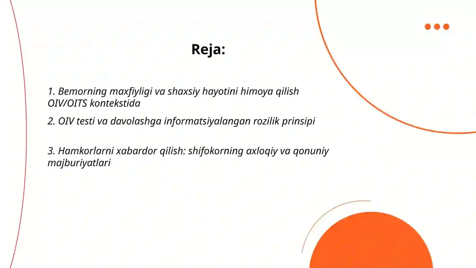 Shifokor va bemor oʻrtasidagi munosabatlarning deontologik jihatlari OIV bilan kasalangan va OITS bilan kasalangan bemor 2