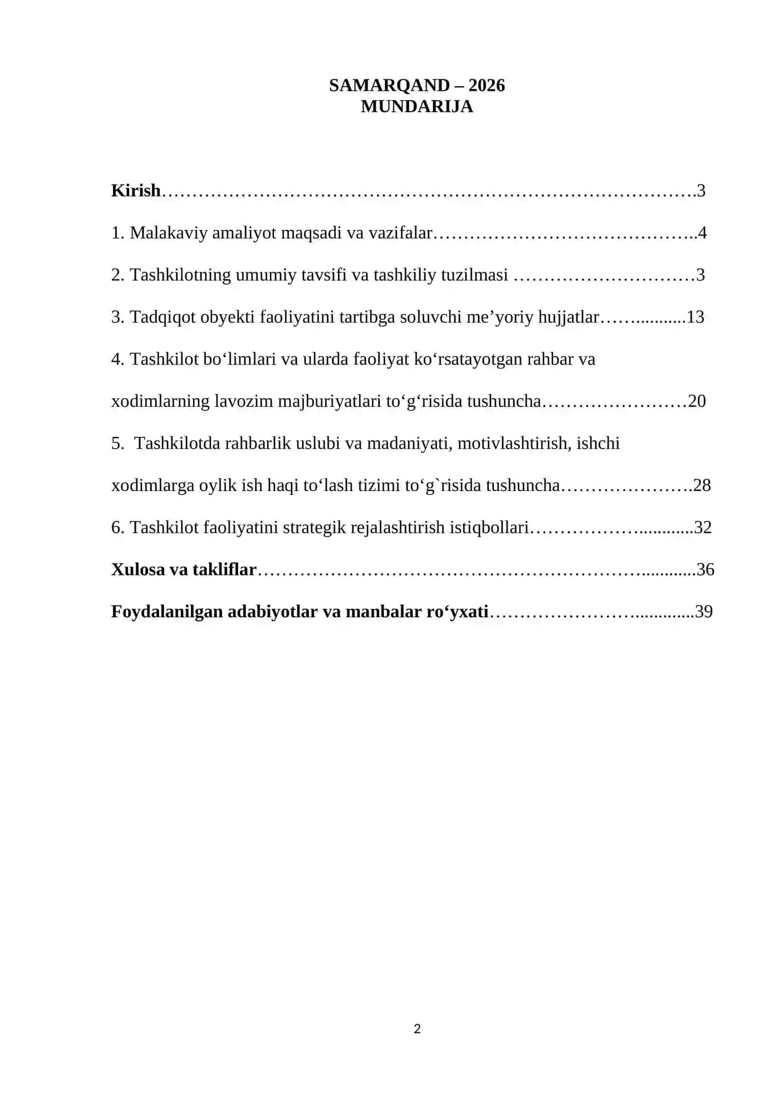 Ijtimoiy himoya milliy agentligi, malakaviy amaliyot hisoboti 2