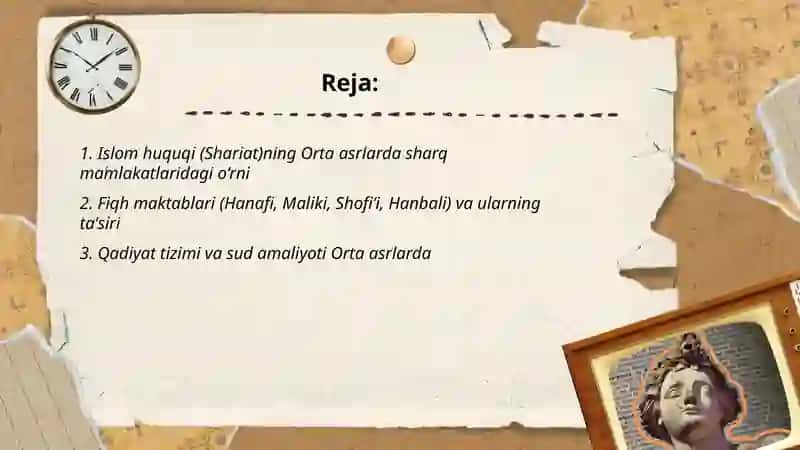 Orta asrlarda sharq mamlakatlari va huquqi 2