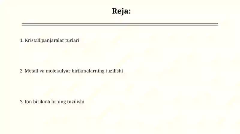 Kristal panjara turlari 2