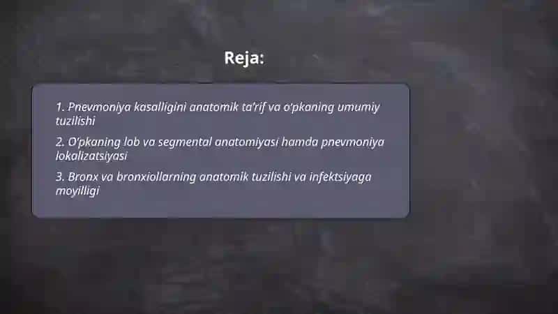 Pnevmoniya kasalligini Anatomiya jihatdan oʻrganish 2