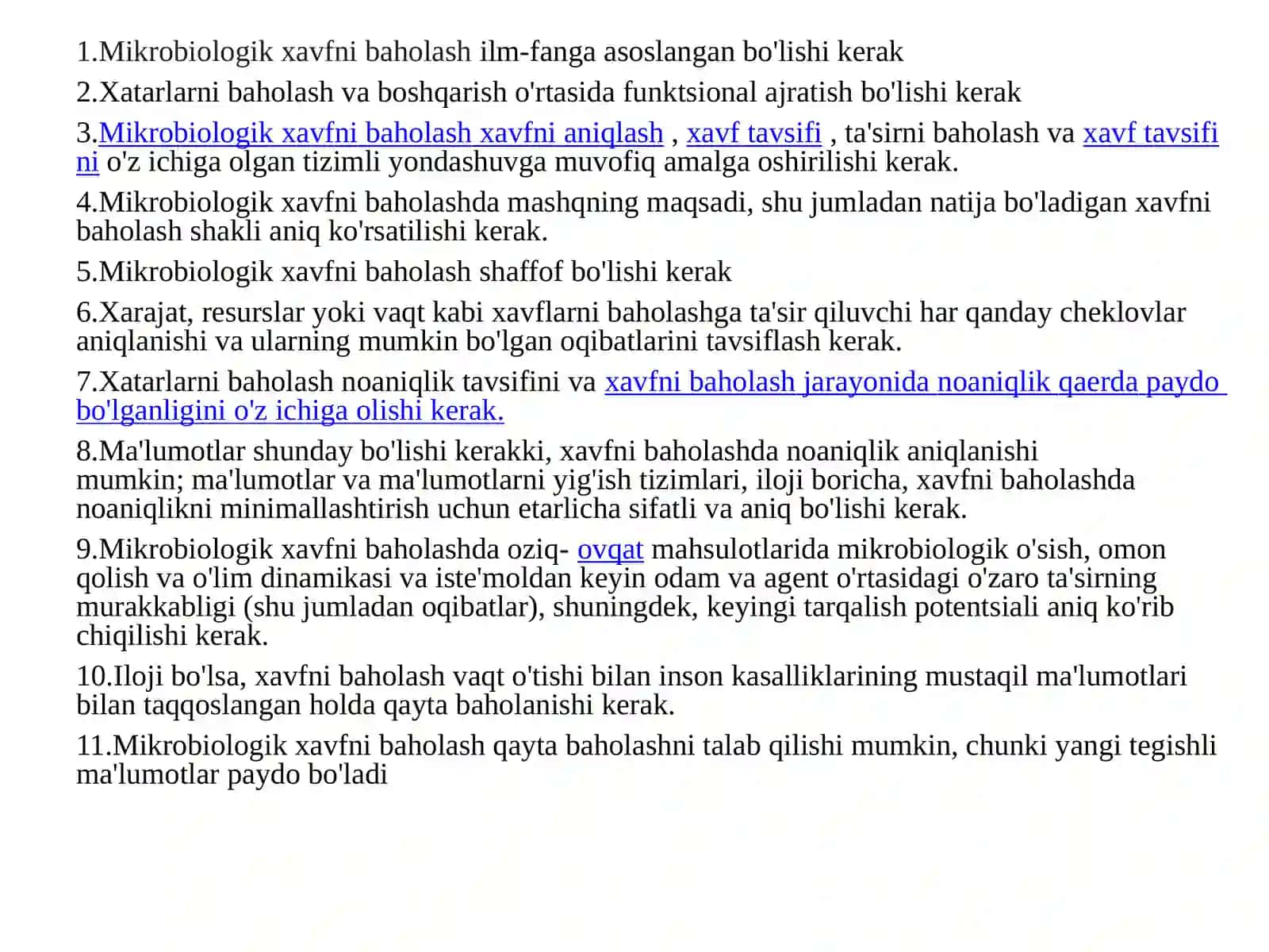 Mikroorganizmlar tomonidan keltirib chiqariladigan yangi xavflar va ularni baholash 2