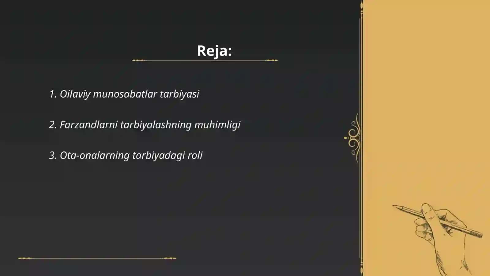 Shayx Muhammad Yusufning Oila qo'rg'oni kitobidagi tarbiya masalalarining yoritilishi 2