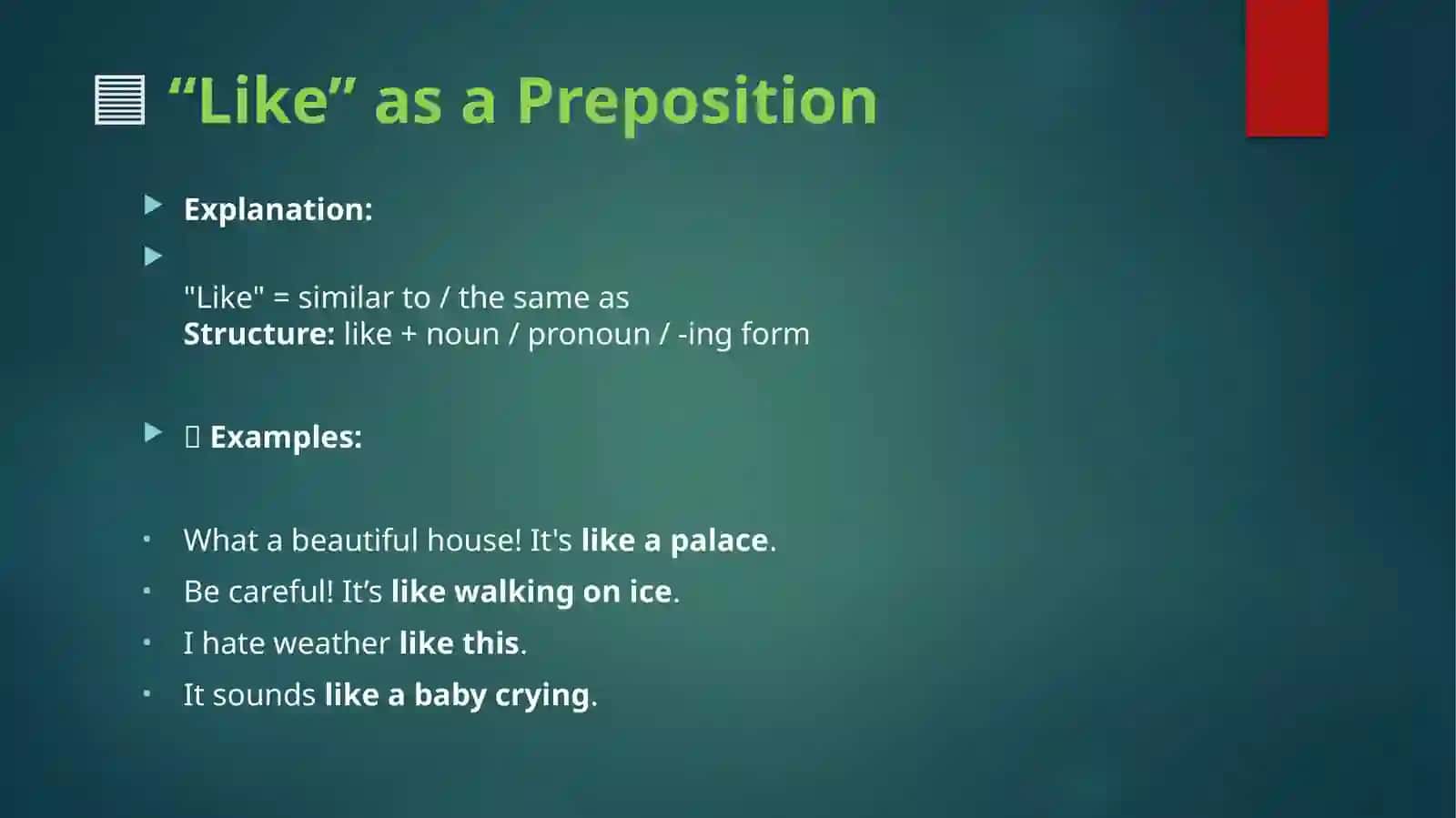 Understanding "Like" vs "As" 2