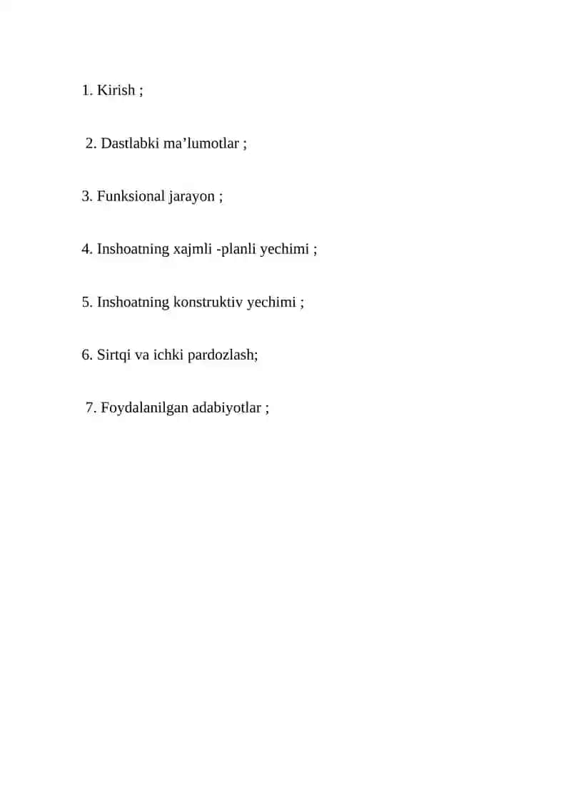 BINO VA INSHOATLAR ARXITEKTURASI 2
