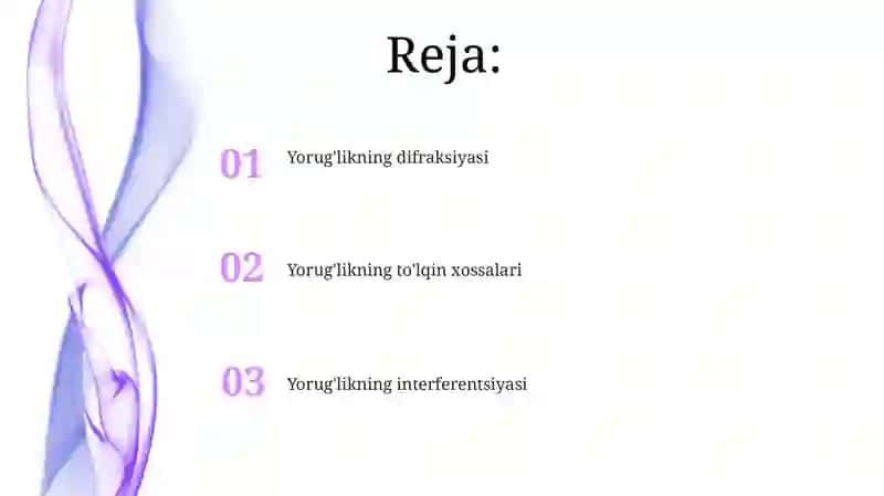Yorug'likning to'lqin xossalari 2