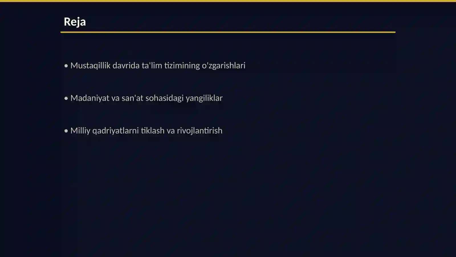 Mustaqillik yillarida Ozbekistondagi marifiy va madaniy rivojlantirish 2
