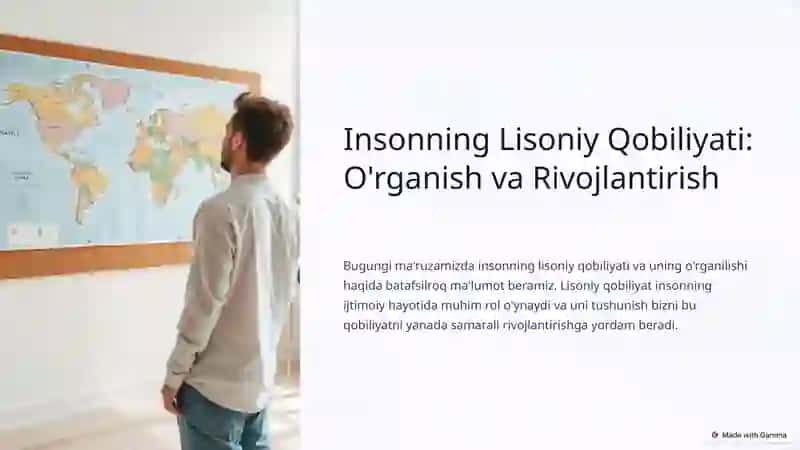 Insonning Lisoniy Qobiliyati: O'rganish va Rivojlantirish 2