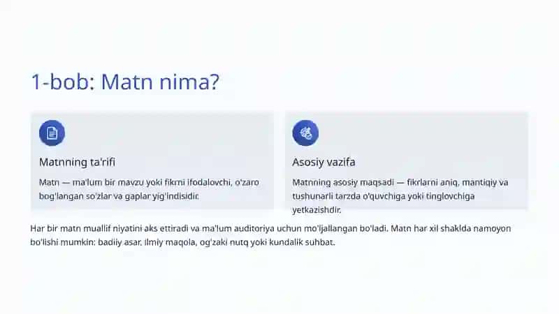 Matn va Uning Grammatik Bogʻlanishi 2