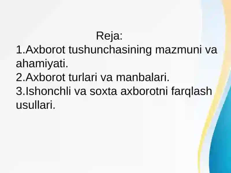 axborot nima va uning manbalari 2