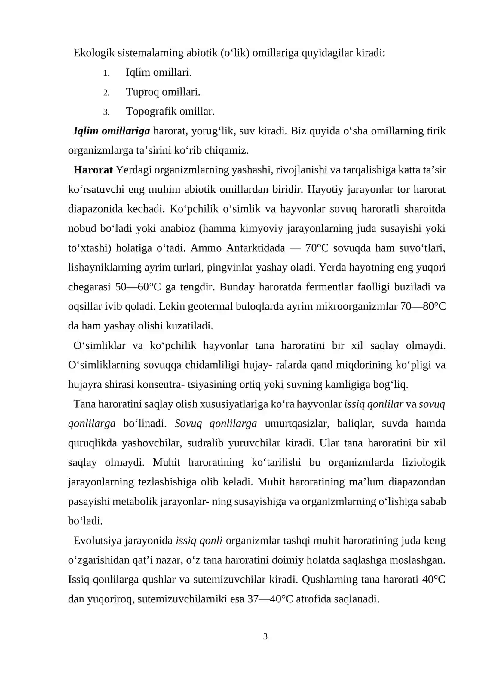 Muhitning abiotik omillari 2