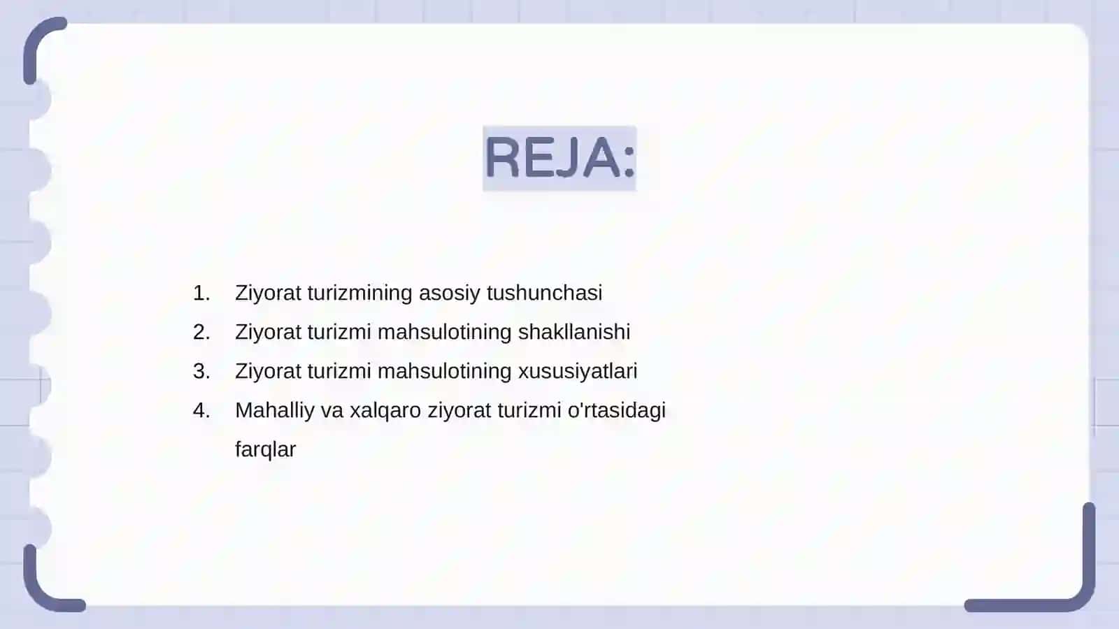 Ziyorat turizmi mahsulotini shakllantirish va uning xususiyatlari 2