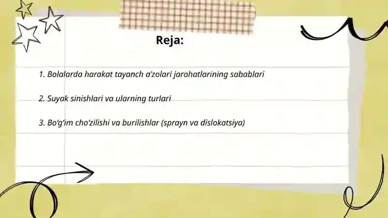 Harakat tayanch aʼzolari jarohatlangan bolalar, Toshbekova Gulniso 2