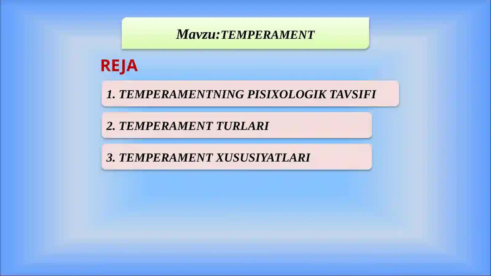 TEMPERAMENT 2