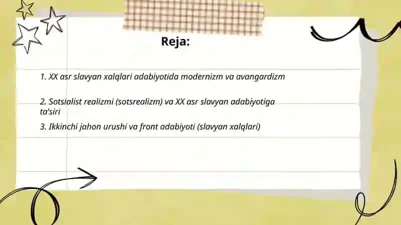XX asr slavyan xalqlari adabiyoti 2