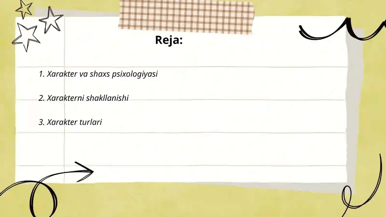 Xarakterning psixologik talqini 2
