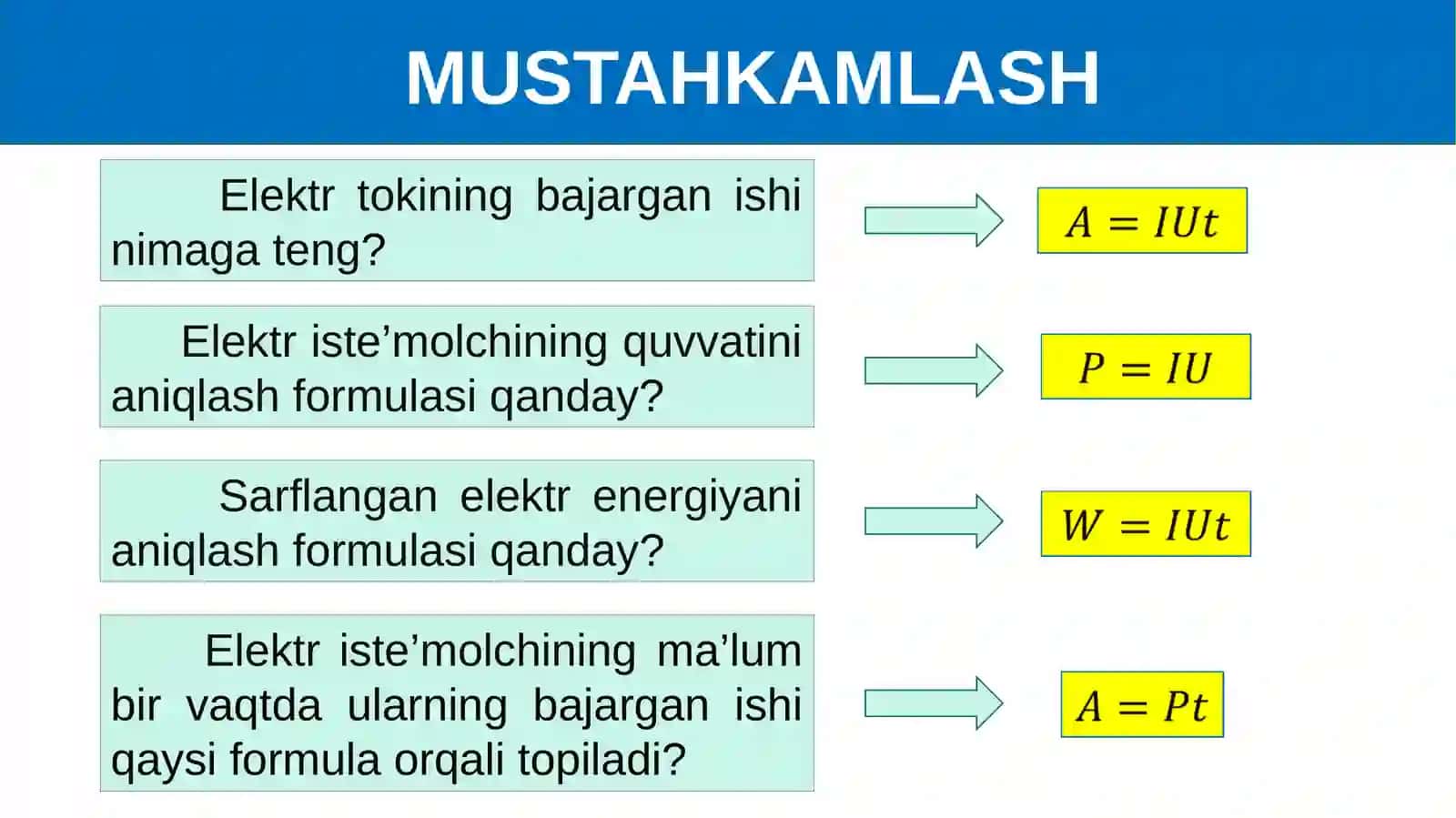 Elektr toki ta'sirida o'tkazgichlarning qizishi 2
