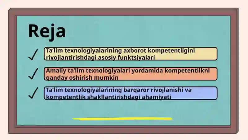 Axborot kompetentligini shakllantirishda ta’lim texnologiyasini tadbiqi. 2