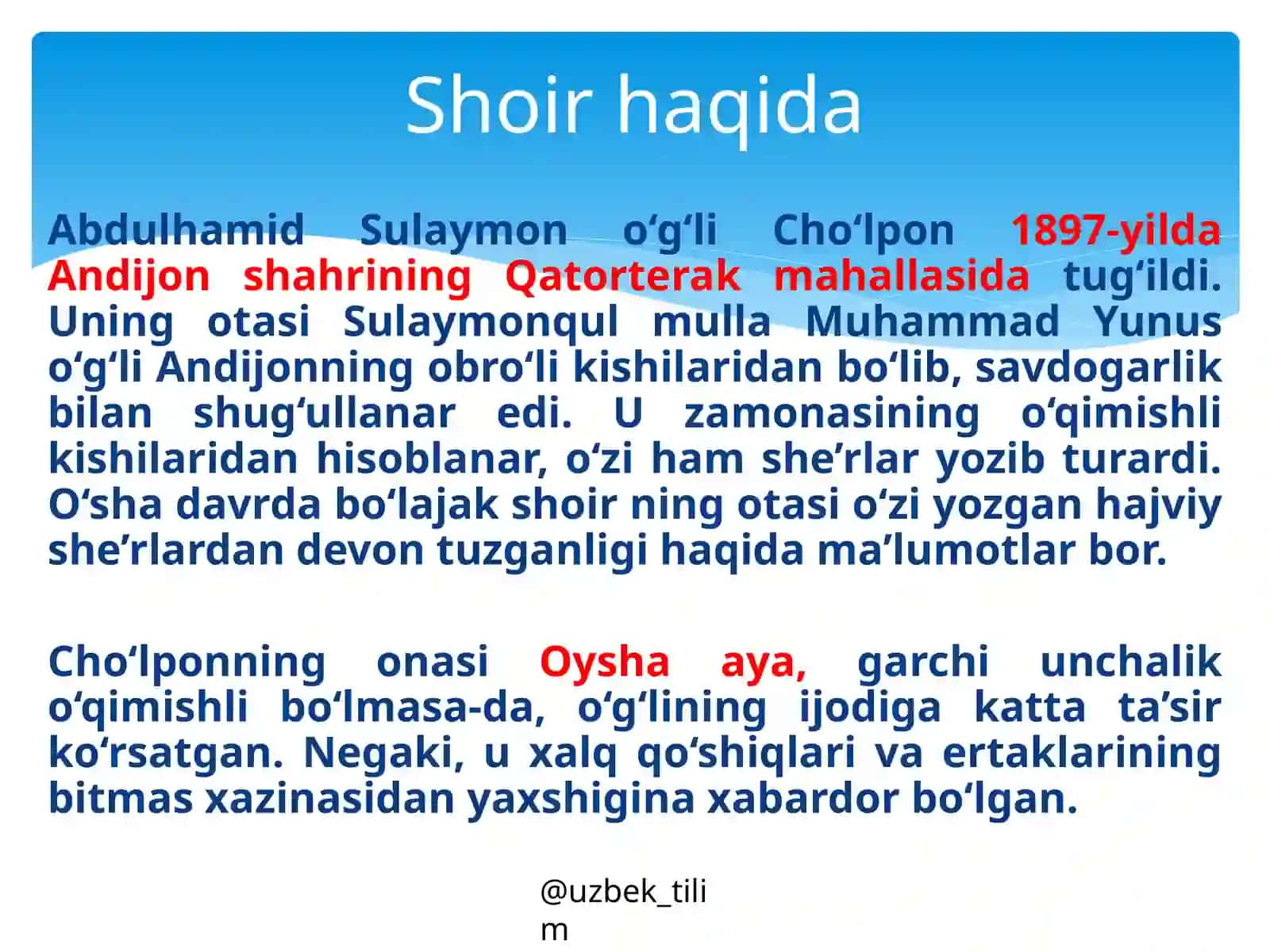 Cho‘lpon hayoti va ijodi 2