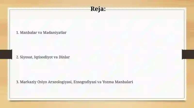 Markaziy Osiyo qadimiy tarixining manbalari 2