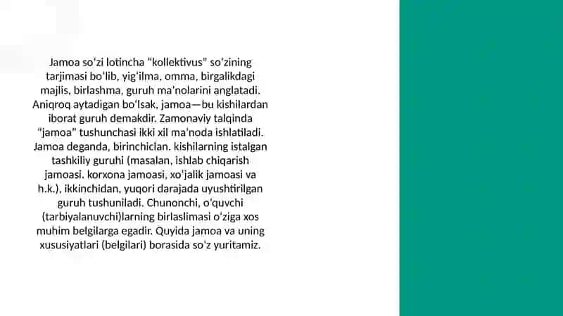 O‘quvchilar jamoasi nitashkiletishning o‘ziga xos xususiyatlari 2