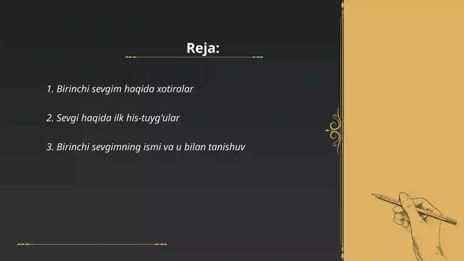Birinchi sevgim haqida xotiralar 2