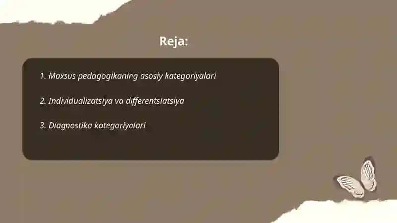 Maxsus pedagogikaning kategoriyalari 2