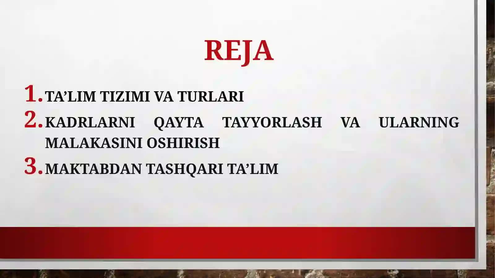 O‘zbekiston Respublikasi ta’lim tizimi 2