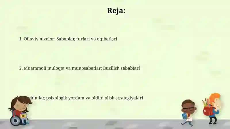Oilaviy nizolar (er xotin muomolari) 2
