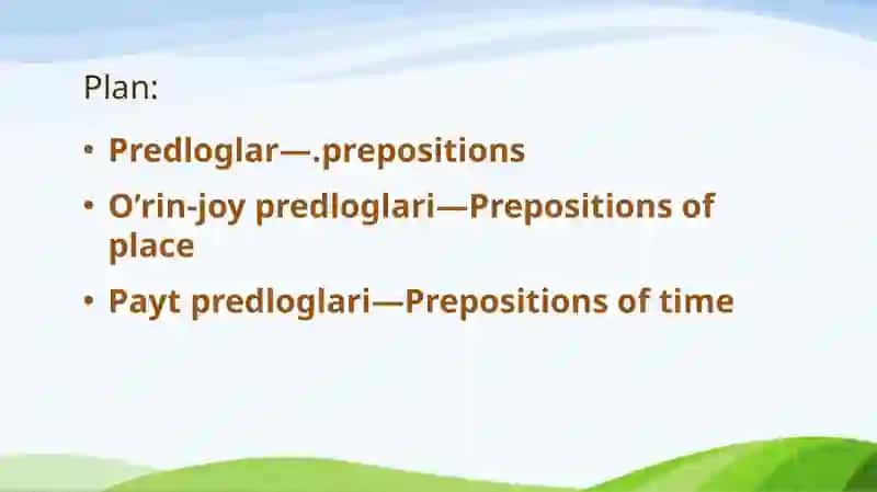 Prepositions 2