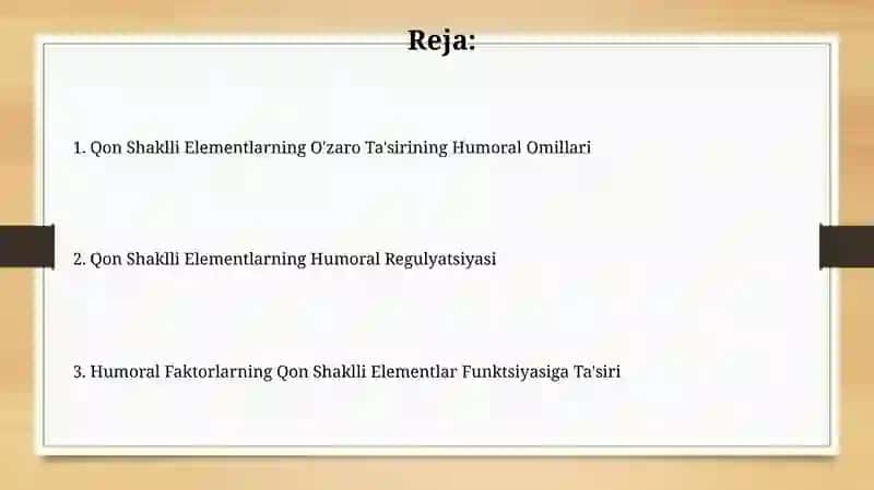 Qon shaklli elementlarining o'zaro ta'sirida gumoral omillarning ro'li 2