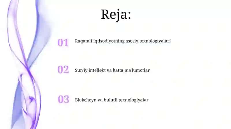 Raqamli iqtisodiyotning asosiy texnologiyalari 2