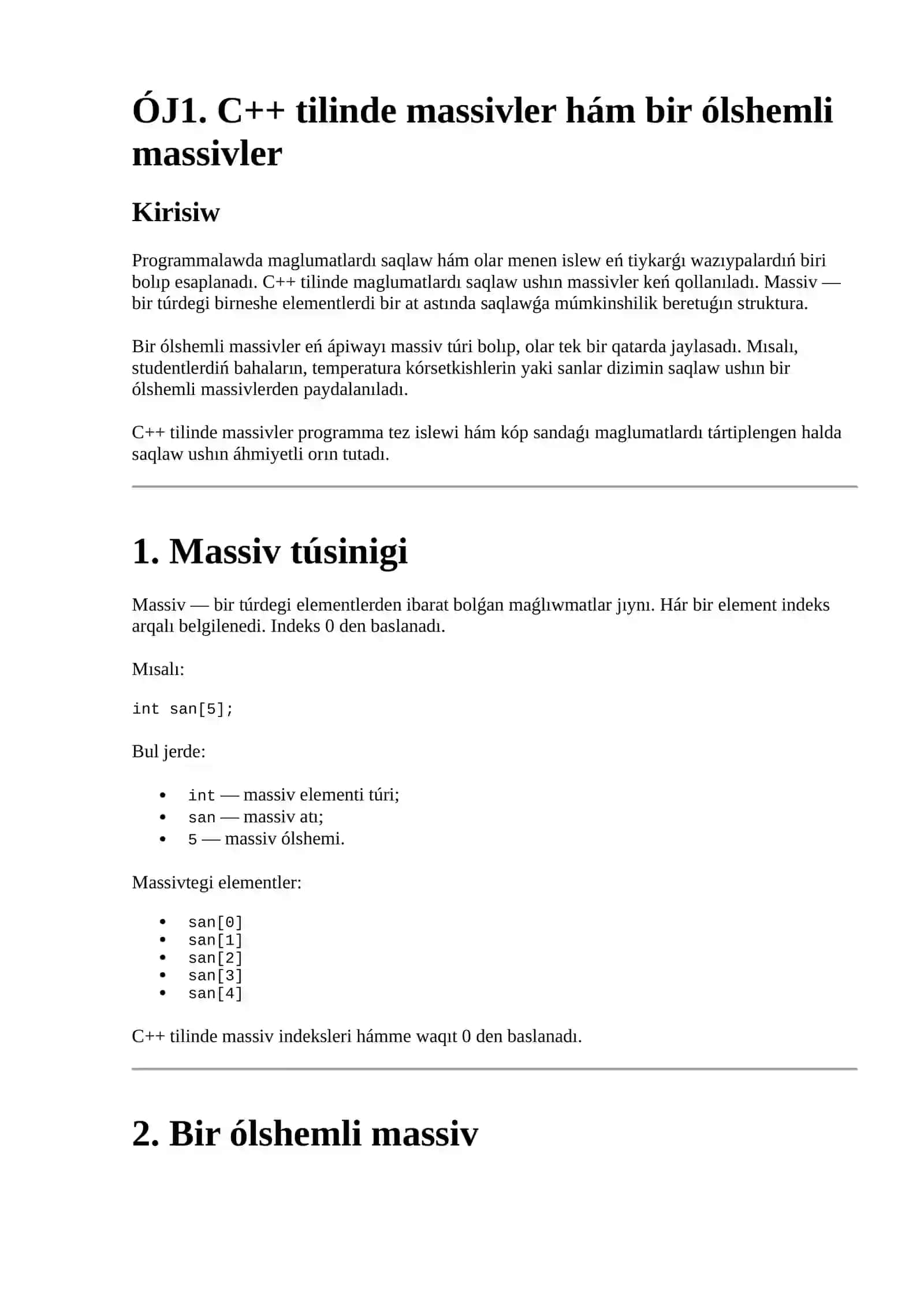 Dosturlash fanidan mustaqil ish 2