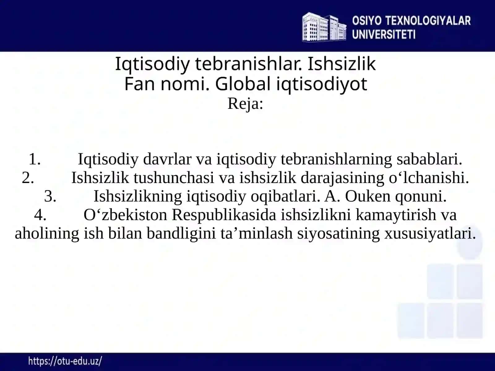 Iqtisodiyot (tarmoqlar va sohalar bo’yicha ta’lim yo‘nalishi 3-kurs 23-13 guruhi talabasi. Hamraeva Munira 2