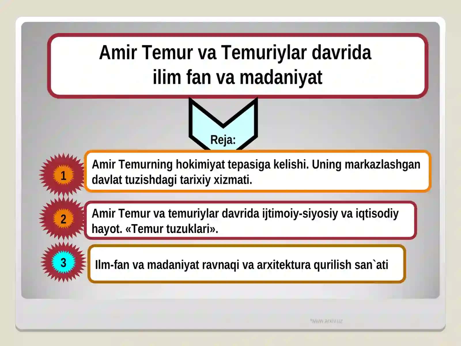 Amir Temur va Temuriylar davrida ilim fan va madaniyat 2