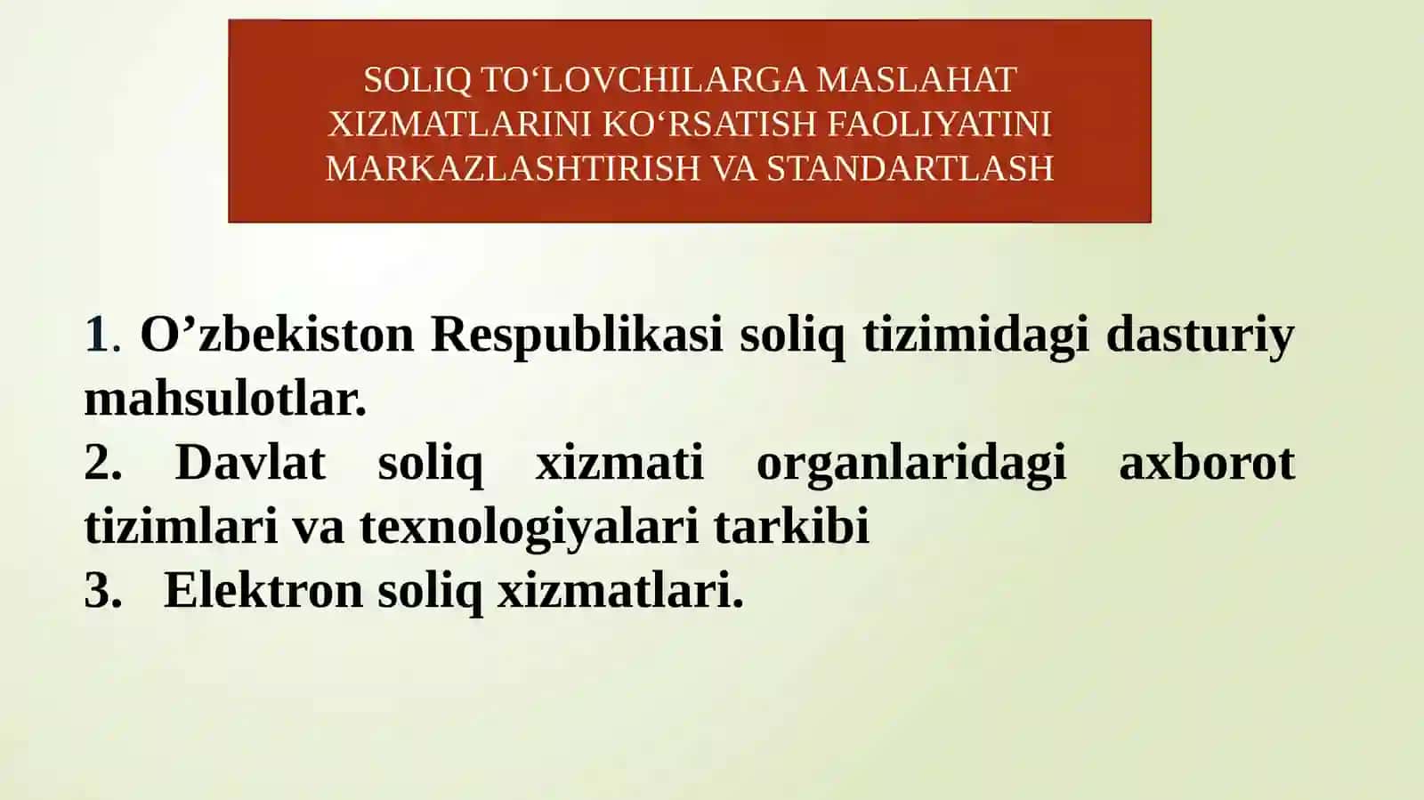 O’zbekiston Respublikasi soliq tizimi dagi dasturiy mahsulotlar 2
