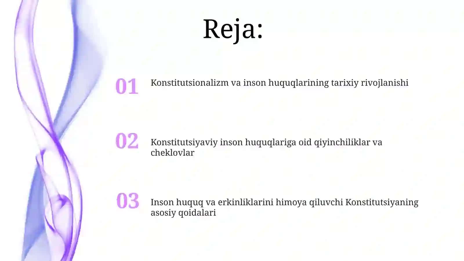 Inson huquq va erkinliklarining konstitutsiyaviy asoslari 2